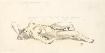 Reclining Female Nude by Franz Barwig d. Ä.