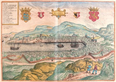 Bergen, Norway (engraving) by Franz Hogenberg