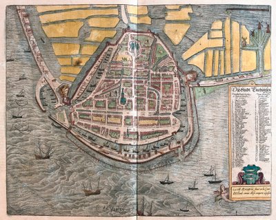 Enkhuizen, Netherlands (engraving) by Franz Hogenberg