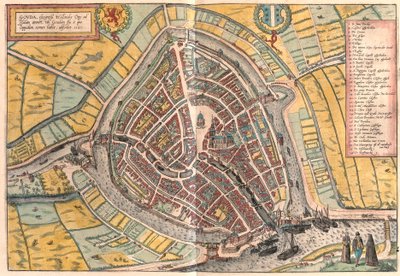 Gouda, Netherlands (engraving) by Franz Hogenberg