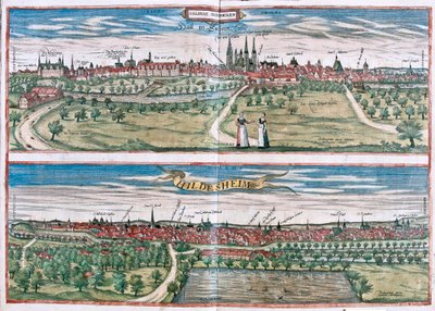 Halle, Germany (engraving) by Franz Hogenberg