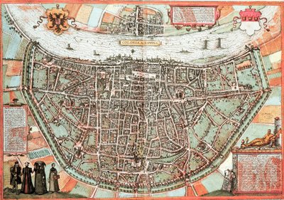 Map of Cologne by Franz Hogenberg