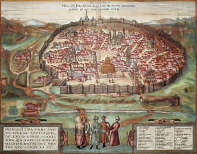 Map of Jerusalem by Franz Hogenberg