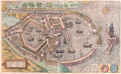 Ostia, Ancient Rome, Italy (engraving) by Franz Hogenberg