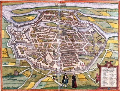 Plan of Metz, France by Franz Hogenberg