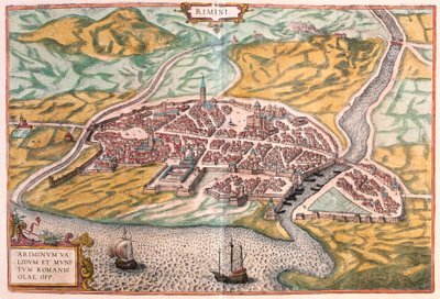 Rimini, Italy (engraving) by Franz Hogenberg