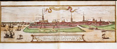 View of Hamburg (engraving) by Franz Hogenberg