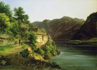 The Hallstatter Lake, 1824 by Franz II Steinfeld