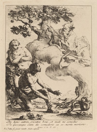 God Commanding Adam and Eve by Franz Karl Palko