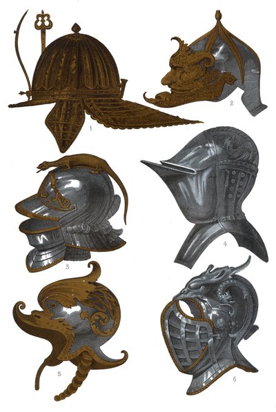 Helmets from the Armeria Real, Madrid by Franz Kellerhoven