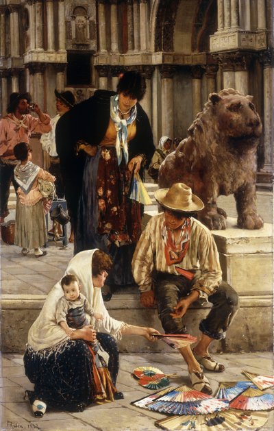 The Fan Seller by Franz Leo Ruben