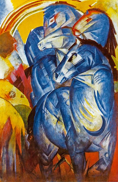 A Tower of Blue Horses by Franz Marc