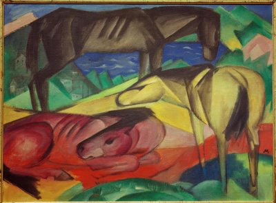 Three Horses II by Franz Marc