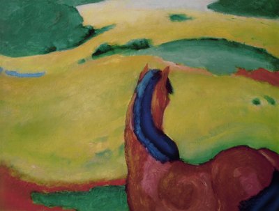 Horse in a landscape, 1910 by Franz Marc