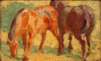 Small Horse Picture by Franz Marc