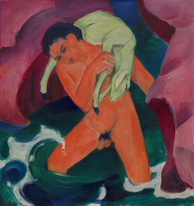 Boy with Lamb. The Good Shepherd by Franz Marc