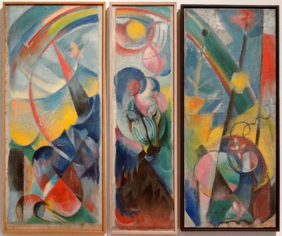 Landscape with Rainbow / Landscape with Rainbow (Mythical Creature) by Franz Marc