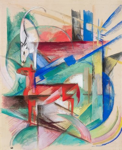 Landscape with Animals. 1913 by Franz Marc