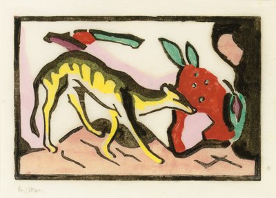 Mythical Animal by Franz Marc