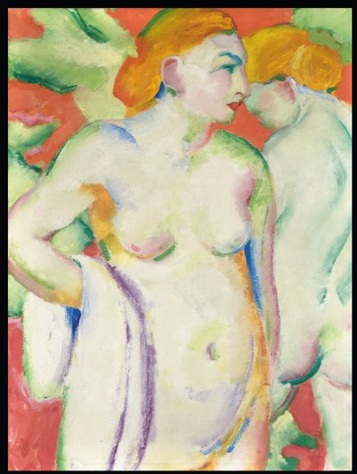 Nudes in Cinnabar by Franz Marc