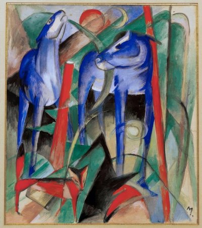 Creation of the Horses (Three Fabulous Animals) by Franz Marc