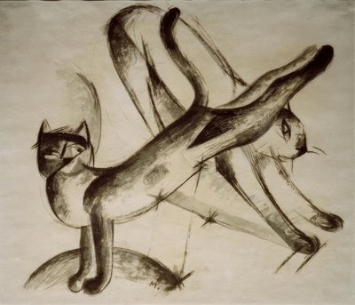 Playing Cats by Franz Marc