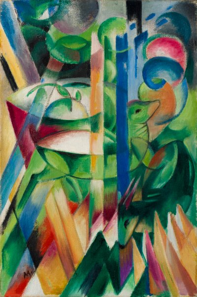 The Little Mountain Goats by Franz Marc