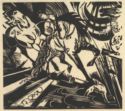 The Riding School by Franz Marc