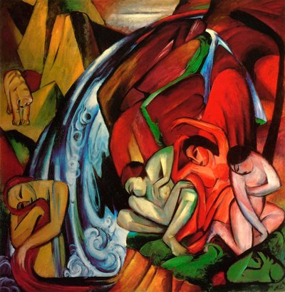 The Waterfall by Franz Marc