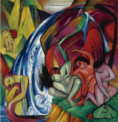 Women under a Waterfall by Franz Marc