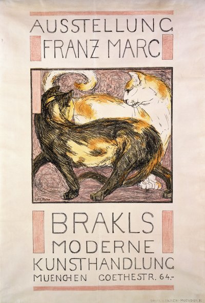 Two Cats by Franz Marc