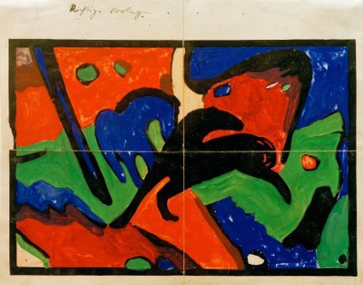 Two Horses by Franz Marc