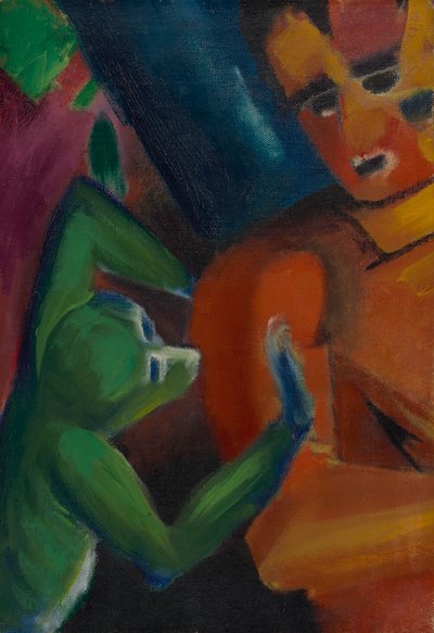 Monkey and Human by Franz Marc