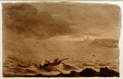 Coastal Landscape with Approaching Storm by Franz Pforr