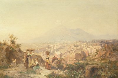 A View of Pompeii by Franz Richard Unterberger