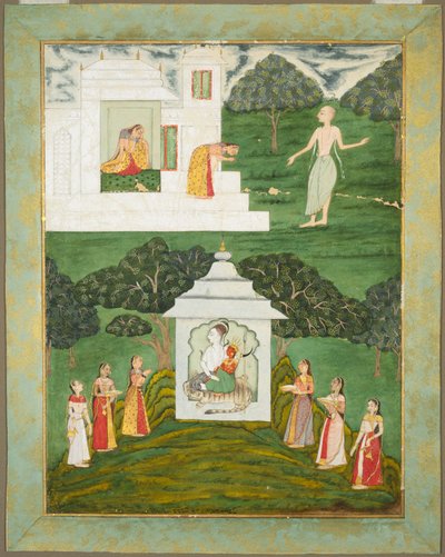 Worship of Shiva by Franz Xaver Habermann