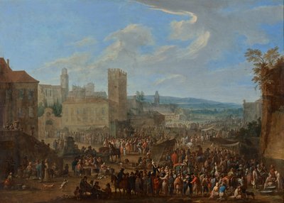 Fair with Battlemented Keep by Franz de Paula Ferg