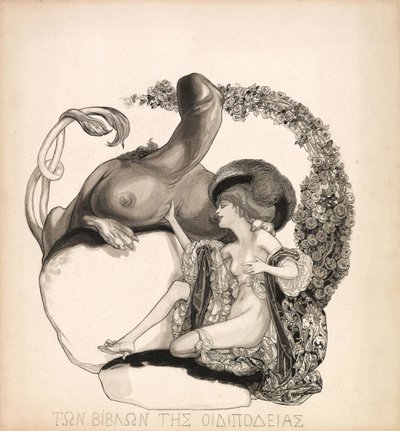 Erotic illustration, c. 1912 by Franz von Bayros