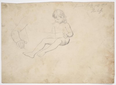 Study of a Seated Child, Reading by Franz von Matsch