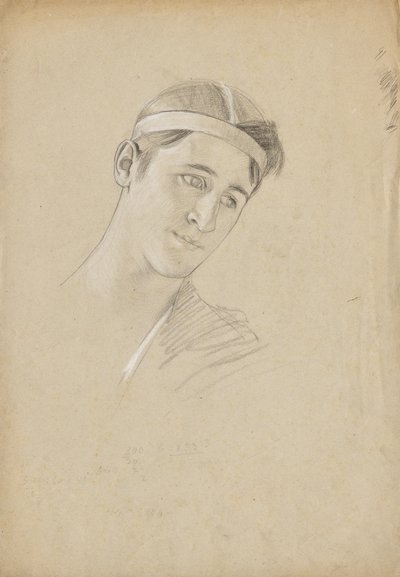 Head Study of Achilles by Franz von Matsch