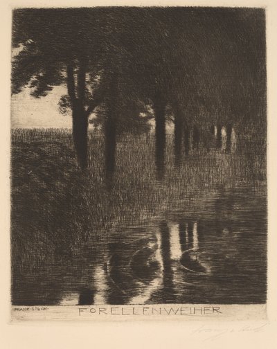 Trout Pond by Franz von Stuck