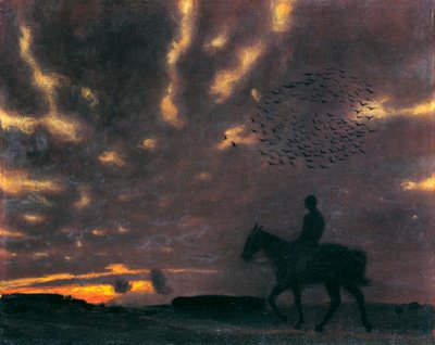Autumn Evening with Rider by Franz von Stuck