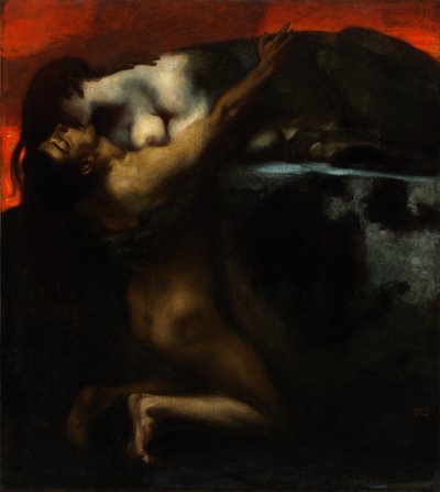 The Kiss of the Sphinx by Franz von Stuck