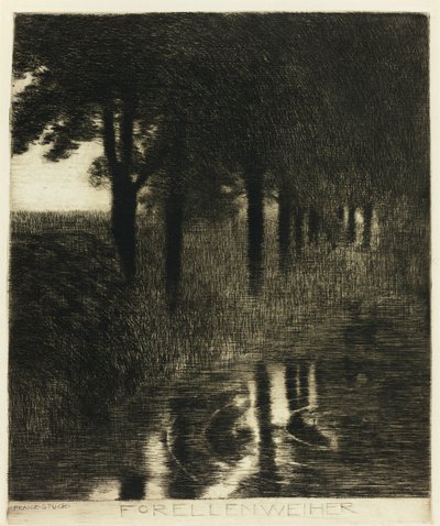 The Trout Pool by Franz von Stuck
