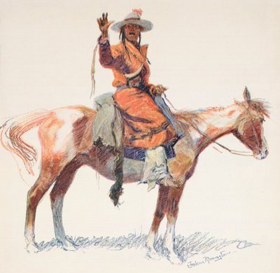 An Apache Scout by Frederic (after) Remington