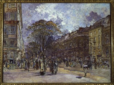 Boulevard des Italiens, Paris by Frederic Anatole Houbron