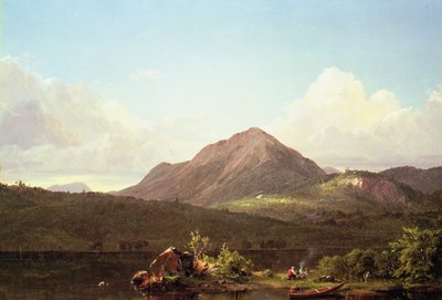 Camp Fire in the Maine Wilderness by Frederic Edwin Church