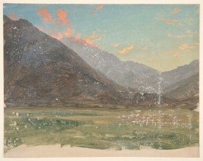 Deep Valley, with Sunset-lit Clouds by Frederic Edwin Church