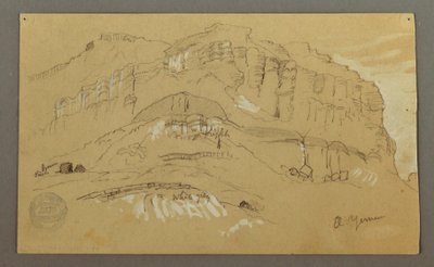 El Yemen Valley, Arabia: Rock Wall by Frederic Edwin Church