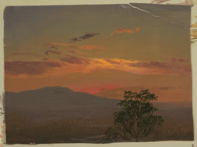 Landscape at Sunset, Hudson, N.Y. by Frederic Edwin Church